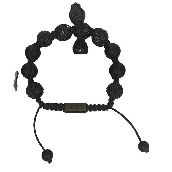 King Ice Los Angeles Bracelet Black Beads Crystal Ball Hematite Shamballa Style - Picture 6 of 6